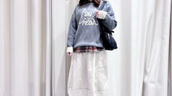 猫がポイント🐱カジュアルコーデ